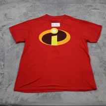 Disney Pixar Shirt Mens LG Red Cotton The Incredibles Shor Sleeve Pullover - £15.86 GBP