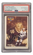 Larry Robinson Signed 1991 Pinnacle #382 Los Angeles Kings Hockey PSA Ca... - £38.14 GBP