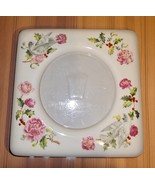 Porcelain Photo Frame Dove Floral Standing Vtg 80s 3.5”x3” Decor Christm... - $10.89