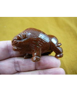 (Y-BUFF-703) Orange Goldstone BUFFALO bison carving gemstone figurine bu... - €14,94 EUR