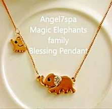 Magic Reiki  Elephants Family Blessings, Harmony,love  Necklace  energy inbound - £28.73 GBP