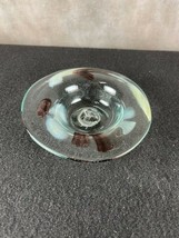 Beautiful Small Hand Blown Art Glass Candy Dish  Cool Design - £17.36 GBP