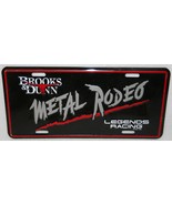 Vintage BROOKS &amp; DUNN Metal Rodeo Legends Racing VANITY LICENSE PLATE Co... - $49.49