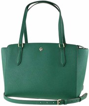 Tory Burch Womens Emerald Green Emerson Small Zip Saffiano Leather Tote 8807-7 - £235.78 GBP