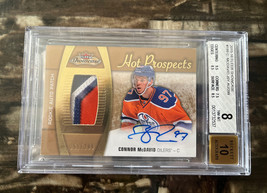 2015-16 CONNOR MCDAVID FLEER HOT PROSPECTS /299 RC ROOKIE PATCH AUTO BGS... - £4,217.82 GBP
