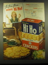 1948 Sunshine Hi Ho Crackers Advertisement - For finer flavor.. Serve Hi Ho - £14.74 GBP