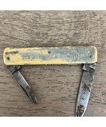 NATIONAL FUEL CO Indian Head Logo Worn 2 Blade Pocket Knife  - DENVER, C... - $20.58 CAD