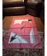 Large Vintage 28x40 Valentines Day Outdoor Decorative Flag Nylon AGC Hea... - $201.46 MXN