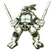 Teenage Mutant Ninja Turtles ZMS 10th Anniversary Leonardo Enamel Pin Silver - £14.36 GBP