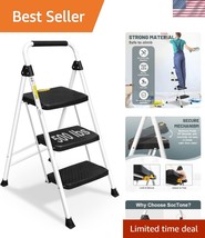 Compact Folding Step Ladder - Reliable Non-Slip Stool with 500lbs Load C... - $1,679.14 MXN