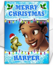 Princess And The Frog Personalised Christmas Card - Disney Christmas Card - £3.29 GBP