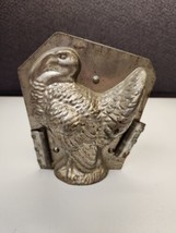 Vintage Thanksgiving Turkey Bird Mold Metal Candy Chocolate Mold #193 w/ Clip - £34.52 GBP