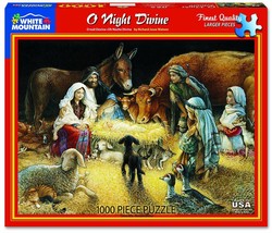 White Mountain 1000 Pieces Jigsaw Puzzle - NEW Oh O Night Devine Richard... - $49.99