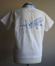 Vtg 70s Piedmont Airlines 34 Plane Patch Pla-Shirt Dunbrooke USA Pilot Steward - £68.20 GBP