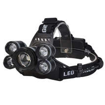 5 LEDs USB Rechargeable Outdoor Long-range Camping Night Fishing Headlight - £7.90 GBP