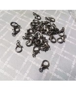 10 Black Lobster Clasps 12mm Clasps Jewelry Clasps Findings Gunmetal - $4.36 CAD