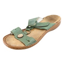 Rieker Sz 41 M Green Slide Leather Women Sandals - £15.78 GBP