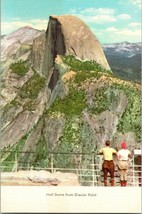 Vtg Postcard 1940s Linen Postcard Half Dome from Glacier Point Yosemite CA - £5.37 GBP