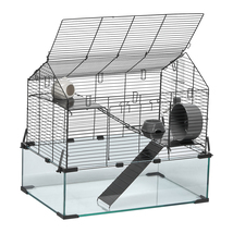 VEVOR Hamster Cage,22.8x15x21.3in,360°View,Transparent,Water Bottle,Port... - $76.99
