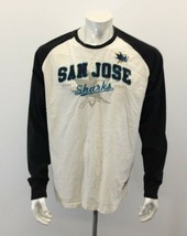 San Jose Sharks Raglan Shirt Men&#39;s Size XLBlack White  Old Time Hockey H... - £6.24 GBP