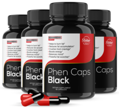 4 Pack Phen Caps Black, improves metabolism, boost energy-60 Capsules x4 - £94.61 GBP