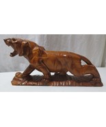 Vintage Hand Carved Wooden Panther  Art Sculpture Statue Figurine 14 1/2... - £39.62 GBP