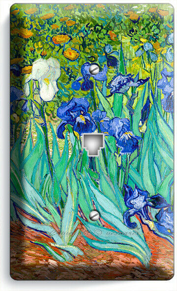 VINCENT VAN GOGH IRISES FLOWER GARDEN PHONE TELEPHONE COVER PLATES STUDIO DECOR