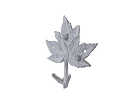 [Pack Of 2] Whitewashed Cast Iron Maple Tree Leaves Decorative Metal Tree Bra... - £29.45 GBP