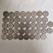 Lot of 42 Vintage UK 10 New Pence Coins QEII 1968–1976 Large Type 474g B... - $79.60 CAD
