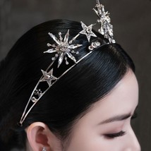 Rhinestone Star Headband Tiaras Diadem Princess Bridal Hair Accessories Gift - £15.97 GBP