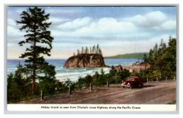 Abbey Island via Olympic Loop Highway Washington Coast Postcard Unposted - £3.83 GBP