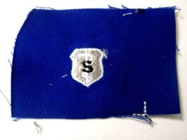 USAF BIO-MEDICAL SCIENCE SEW ON BADGE - SILVER ON BLUE CLOTH VIETNAM ERA... - $3.96