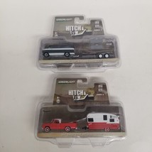 Greenlight Hitch &amp; Tow 1962 Dodge Truck &amp; 1977 Chevy Van, 1/64 Diecast, New - £29.57 GBP