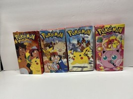 Pokémon VHS LOT 4 - Jigglypuff Pop, Thunder Shock, Primate Problems, The... - £11.67 GBP