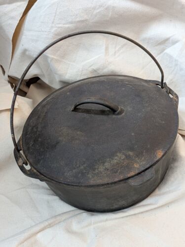 Vintage Lodge 10 1/4 In 8 DO USA Cast Iron Dutch Oven Pot Lid # 8 Lid USA - $48.50