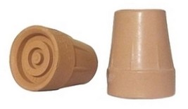 Rubber walking cane tips,  TAN, 3/4&quot;, Nev-a-Slip brand, plug size, #398 - £5.60 GBP