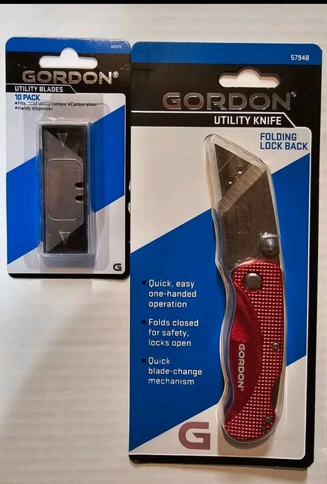 PITTSBURG FOLD LOCK BACK UTILITY KNIFE+10 BLADES - $24.99
