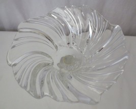 Crystal Swirl Footed Pedestal Centerpiece Bowl Mikasa Belle Epogue Swirl pattern - $30.00