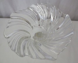 Crystal Swirl Footed Pedestal Centerpiece Bowl Mikasa Belle Epogue Swirl pattern - £24.05 GBP