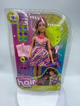 Barbie Totally Hair Doll And Accessories 11&quot; Colorful Dress and Hair by Mattel - £5.98 GBP