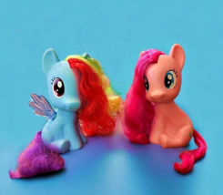 My Little Pony Pinkie Pie and Rainbow Dash Brushable Hair 9 Inch Lot of ... - $11.54