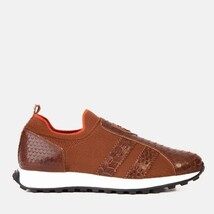 The Aslan Tan Knitted & Leather Men Sneaker image 7