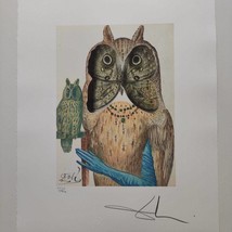 Salvador Dali Hand Signed Lithograph -  OWLMAN - £119.10 GBP