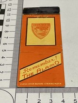 Vintage Rare Matchbook Cover  Remember! The Alamo  Apt. Hotel. Miami, FL - £9.24 GBP