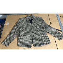 John Paul Richards Women&#39;s Size 12 Houndstooth Blazer Jacket, Vintage Chic Style - £15.92 GBP