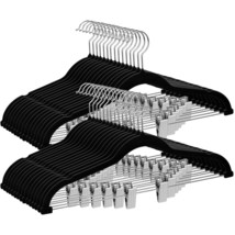 30 Pack Velvet Hangers - Pants Hangers With Adjustable Clips,Skirt Hangers Felt  - $62.99