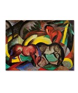 Three Horses 1912 Artwork by Franz Marc, 35 by 47-Inch Canvas Wall Art - £135.77 GBP