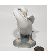 Lladro Preening Goose Elongated Long Neck Porcelain 4.25&quot; Figurine Duck ... - $21.95