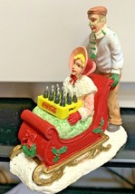 Coca-Cola &quot;Town Square Collection&quot; Man Pushing Woman on Sled (1994) - $17.70