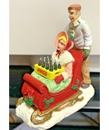 Coca-Cola &quot;Town Square Collection&quot; Man Pushing Woman on Sled (1994) - $24.85 CAD